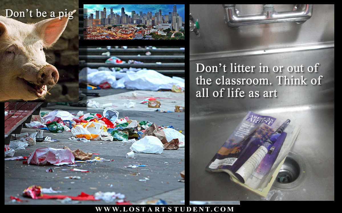 dont-liter-magazine-trash-art-student-teacher-high-school-classrooms-organize-sink