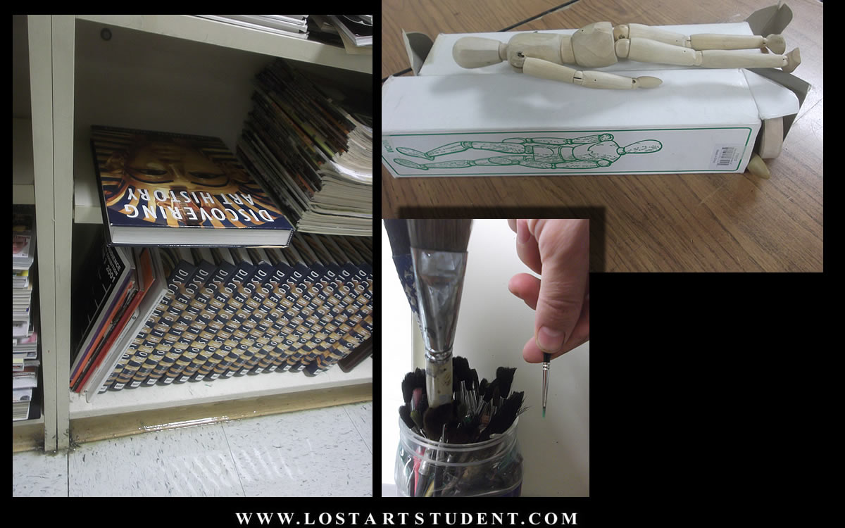 clean-orgainze-paint-drawing-books-text-classroom-put-away-brushes-high-school