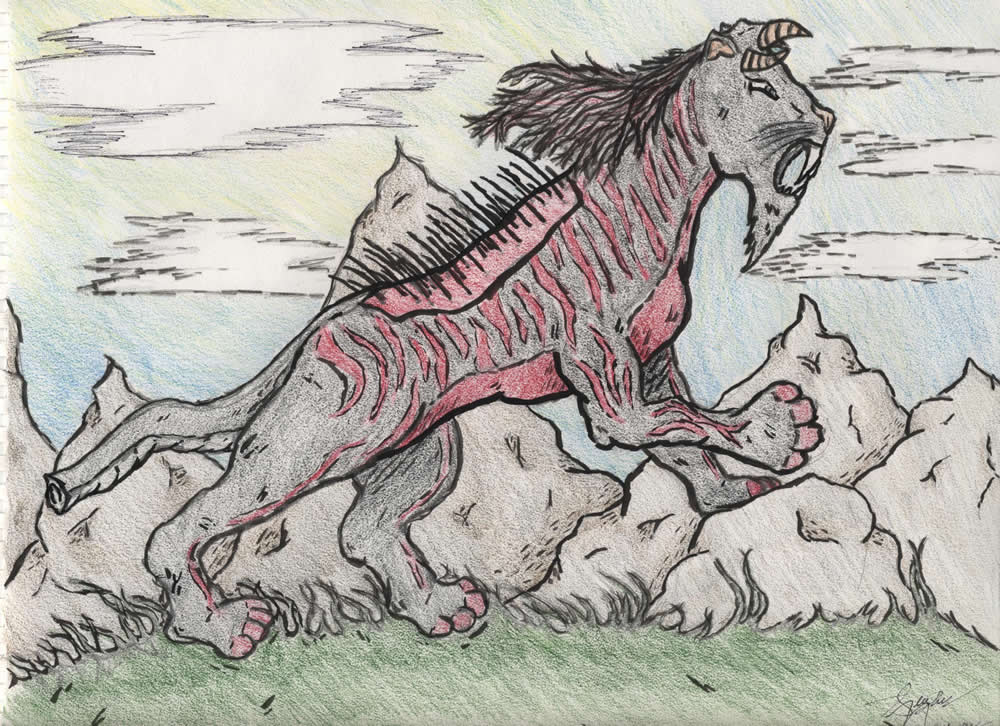 lion-hybrid-zebra-horse-mouse-teacher-drawing-student-lesson-high-school
